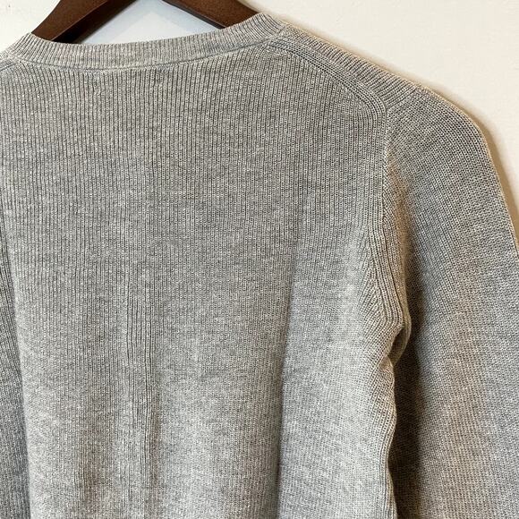 J.Crew Collection Embellished Cardigan Sweater Cotton Holiday CD379 Grey 12 13 - Picture 9 of 14